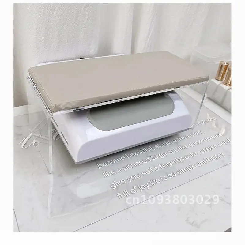 BQAN PU Leather & Acrylic Nail Table Rest Nail Manicure Hand Pour Onglerie Nails Main Rest Repose Manicure for for Hand Stand