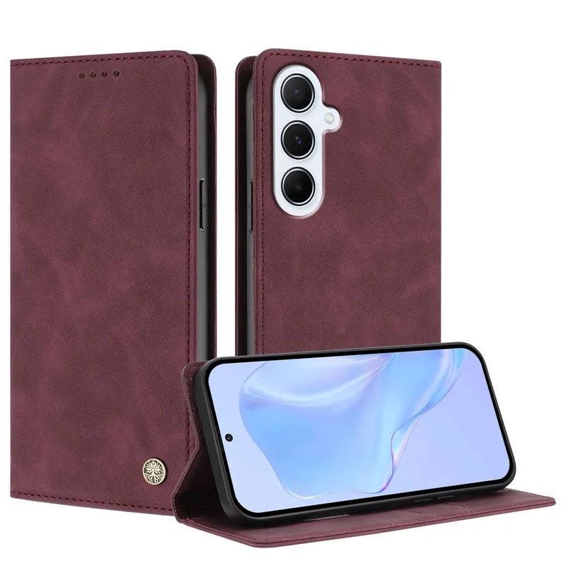 Luxury Magnetic Leather Wallet Flip Cover Case - Shockproof and Stylish