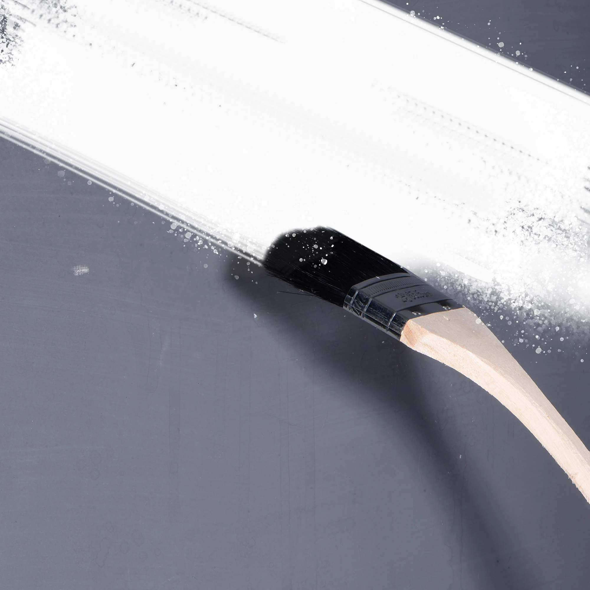 Uxcell 구부러진 라디에이터 페인트 브러시, 벽 처리용 긴 나무 손잡이가 있는 강모, 17 인치 길이 2 인치 너비, 블랙 4 개