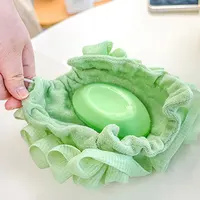 2-In-1 Bath Ball Towel Loofah With Drawstring Closure For Soap Soft Exfoliating Mesh Shower Sponge Skin Care Bathing Tool 1