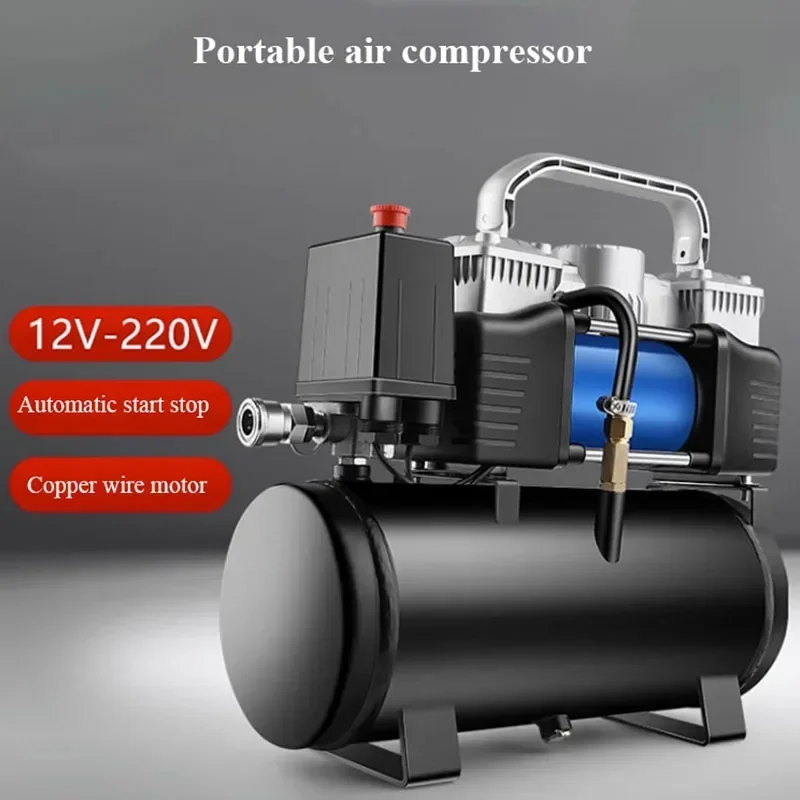 

12V 220V 6 L Air Compressor Air Pump Portable Small High-pressure Air Pump Car Air Compressor