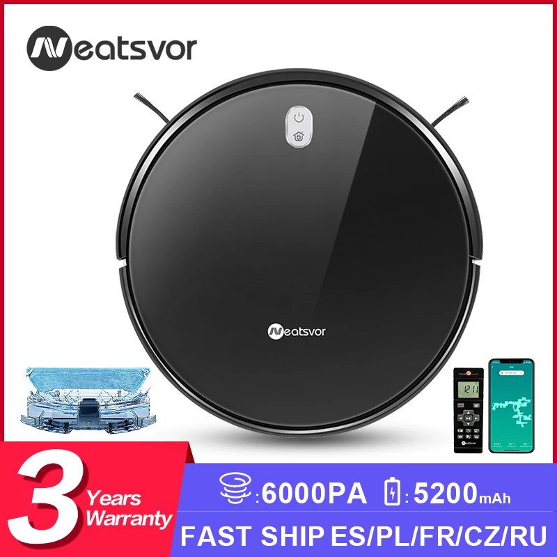 Neatsvor X520 Robot Vacuum Cleaner Washing Smart Vacuum Cleaner Robot