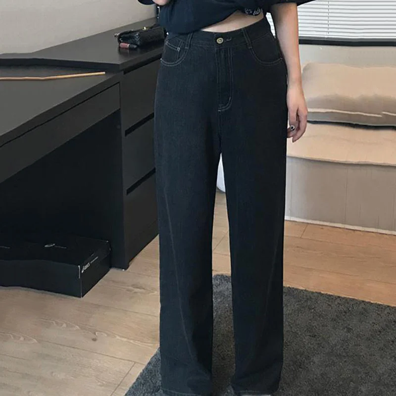 

Women Jeans Y2k Loose Denim Pants New 2022 Capris Baggy Jeans Ladies High Waist Hip Women Denim Femme Trousers Woman