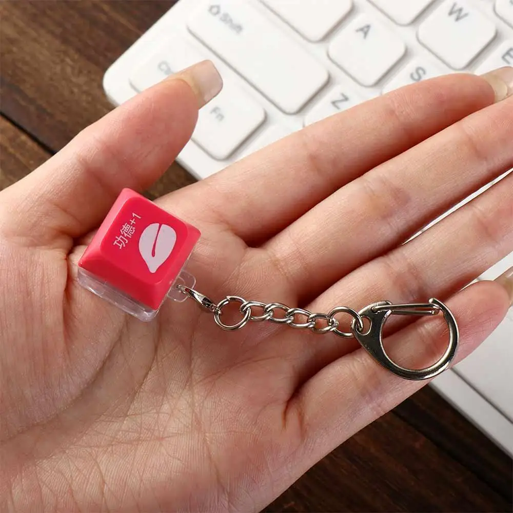 Luminous Fingertip Button Keychain Stress Relief Fidget Button Keycap Decompression Toy Finger Keyboard Antistress Fidget Toy 5