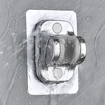 1 pz supporto per doccia da bagno, Base per doccia senza perforazione, sedile fisso, staffa per soffione doccia regolabile, accessori Hardware da parete, staffa per doccia sospesa, Organizer per doccia, staffa per doccia 1