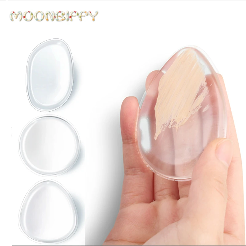 MOONBIFFY 100% Új hotsale silisponge Turmixgép szilikon Ingyenélő Összeállítás Púderpamacs számára depilatory Alapítvány BB Tejszín Szépség essentials