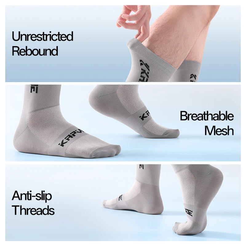 Kapvoe Sports Socks Cycling Anti-slip Football Socks Men Women Non-slip Bike Tennis Sports Grip Riding Socks Soccer Running