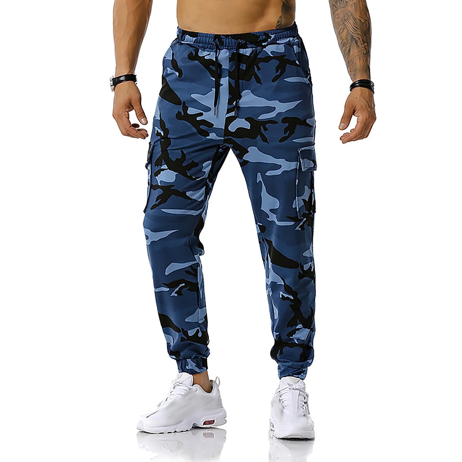 

Men'S Cargo Pants Spring Summer Fashion Trend Camouflage Cargo Pants With Pockets Daily Basic Skinny Causal Sports Pants