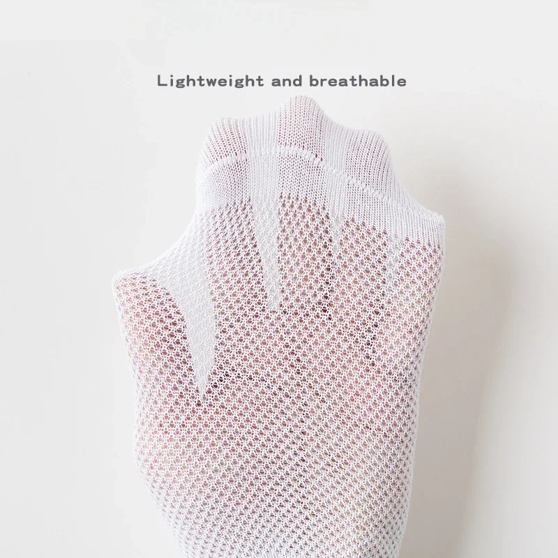 Five Pairs of Summer Children's Color Matching Fashion Simple Boys and Girls Students Mesh Breathable Thin Cotton Socks