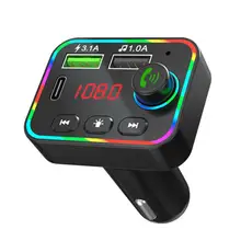  3.1A Car charger Car 5.0 FM Transmitter Wireless Handsfree Audio Receiver Auto MP3 Player USB Fast Charger Bluetooth-compatible 