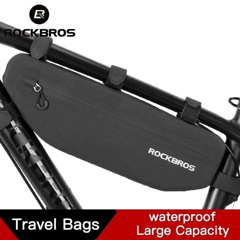 ROCKBROS Sacoche Cadre pour Vélo 1,7 L, Sacoche pour Tube