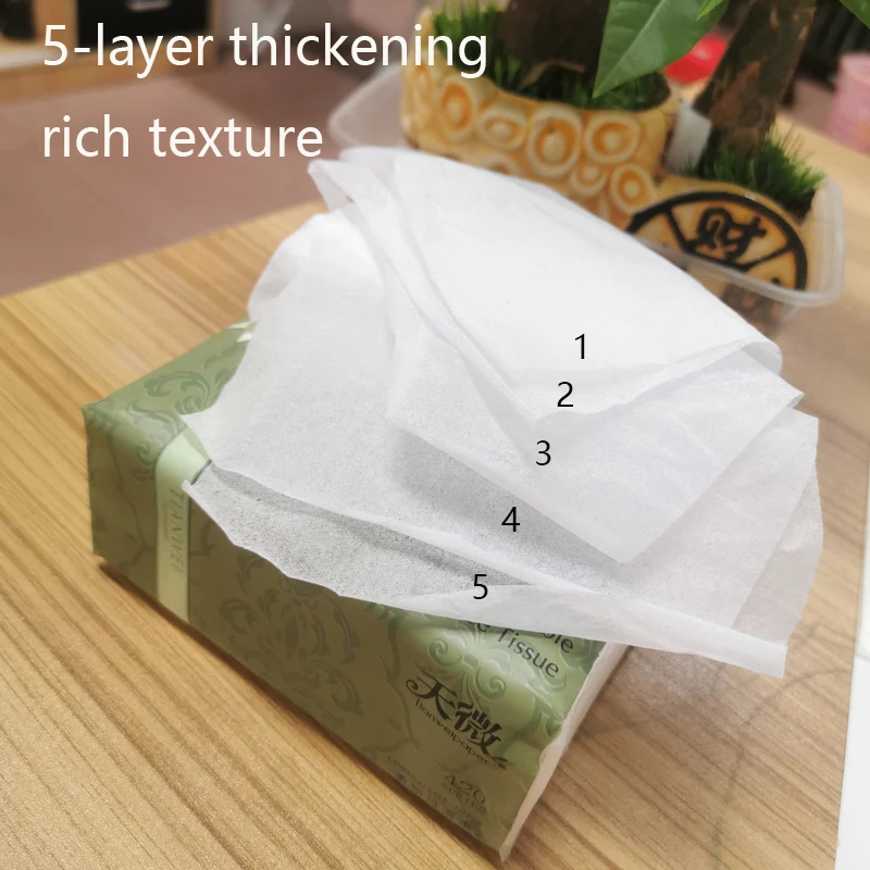 Paper Napkins Home 4Pack/Sets Sanitary Paper Security Paper Napkins 175*120mm 5 Layer 52 Sheets Single Package Fashion Tissue Virgin Wood Pulp