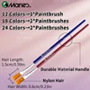Marie's Gouache Paint Set,18 Colors & 2pcs Paintbrushes Kit in 5ml/Tubes for Canvas,Paper,DIY,Painting for Adults,Students 5
