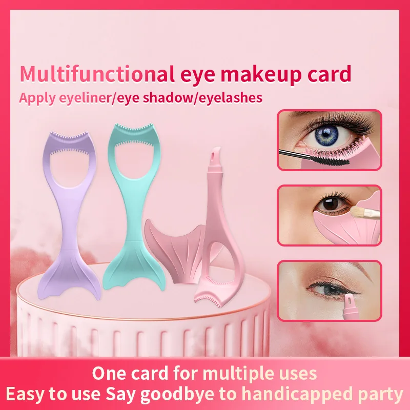 

Multifunctional Silicone Eyeliner Stencil Winged Tip Eyeliner Aid Eyeshadow Molds Eyelash Guide Template Lazy Quick Makeup Tool