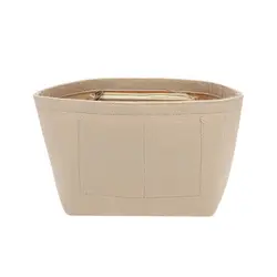 Enhanced Organizer Insert with Multi - Pockets for Handbags and Backpacks (Beige)
