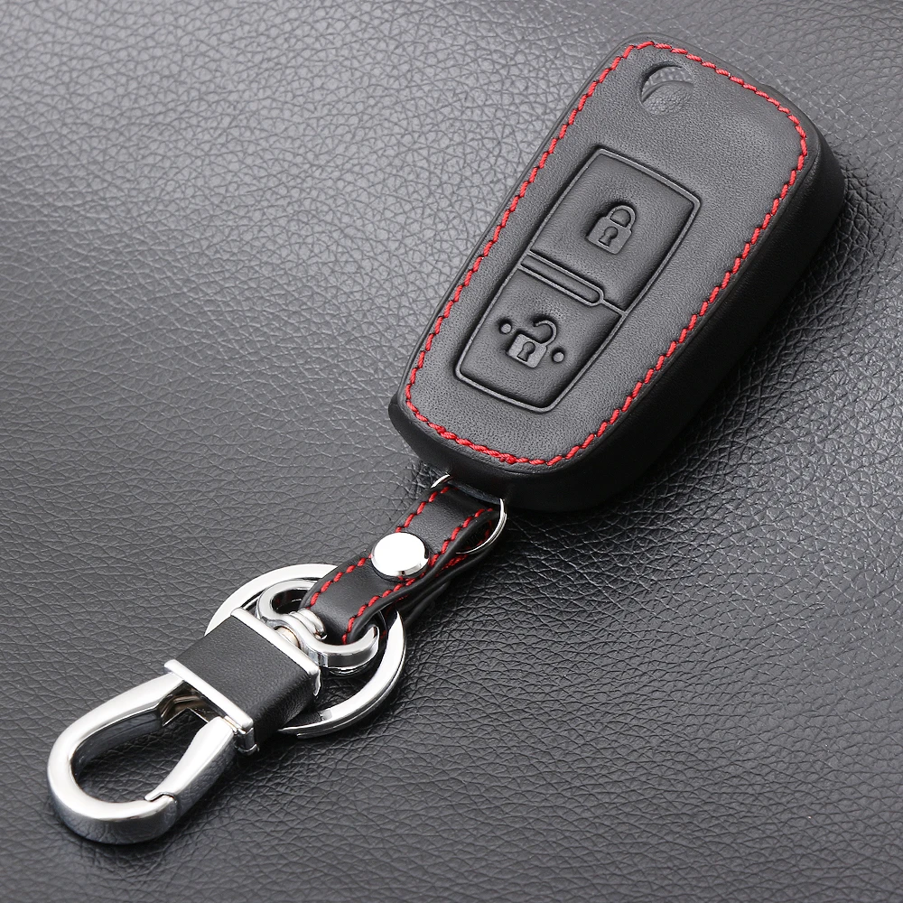 Genuine Leather Key Cover For Nissan Qashqai J11 X-trail Murano Maxima Tiida Altima Quest Juke Geniss Case Shell Keychain Keybag