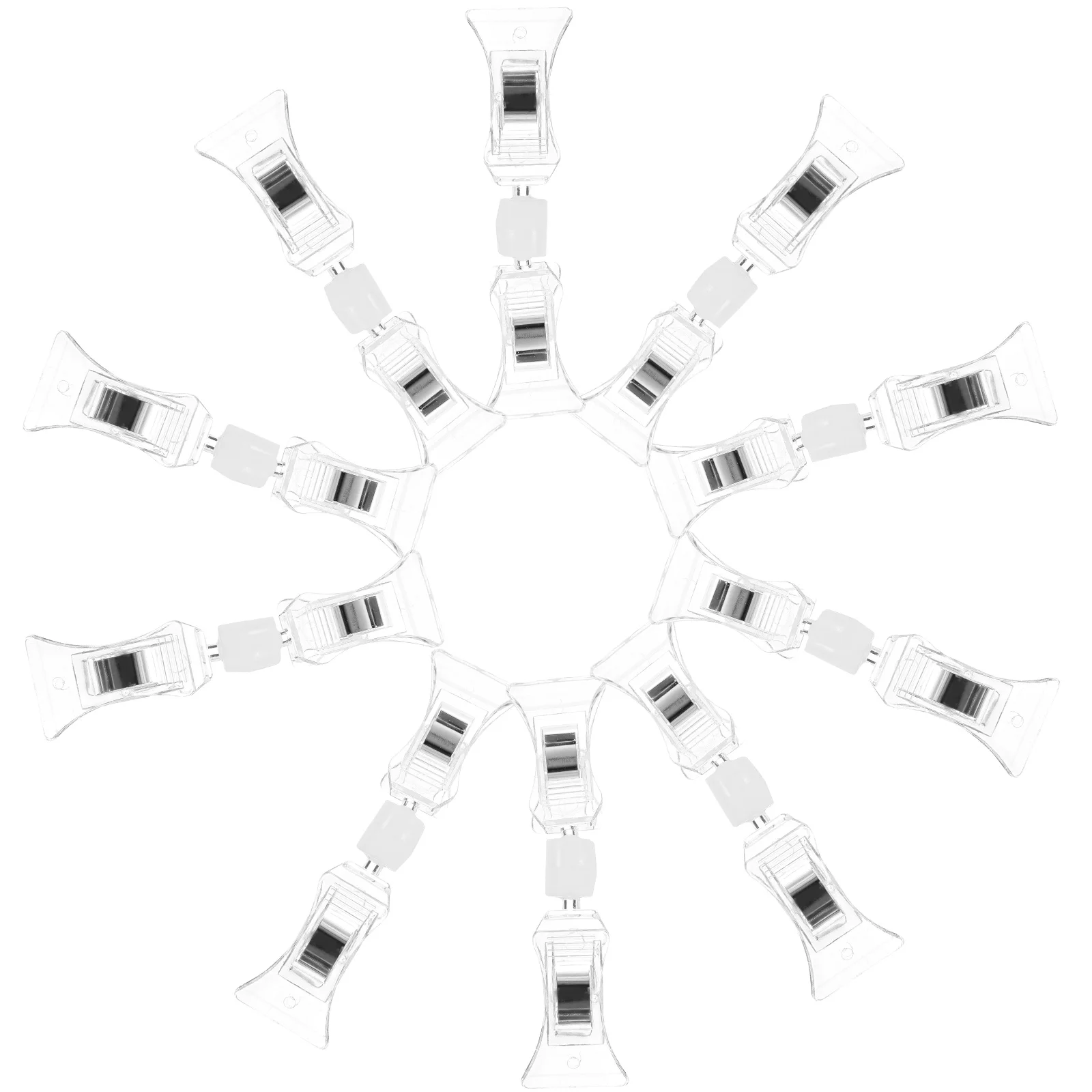 10 Pcs Tags Advertising Double-headed Clip Retail Store Supplies Clear Sign Holder White Multi-function Holders Sided Clips 10 pcs tags advertising double headed clip retail store supplies clear sign holder white multi function holders sided clips