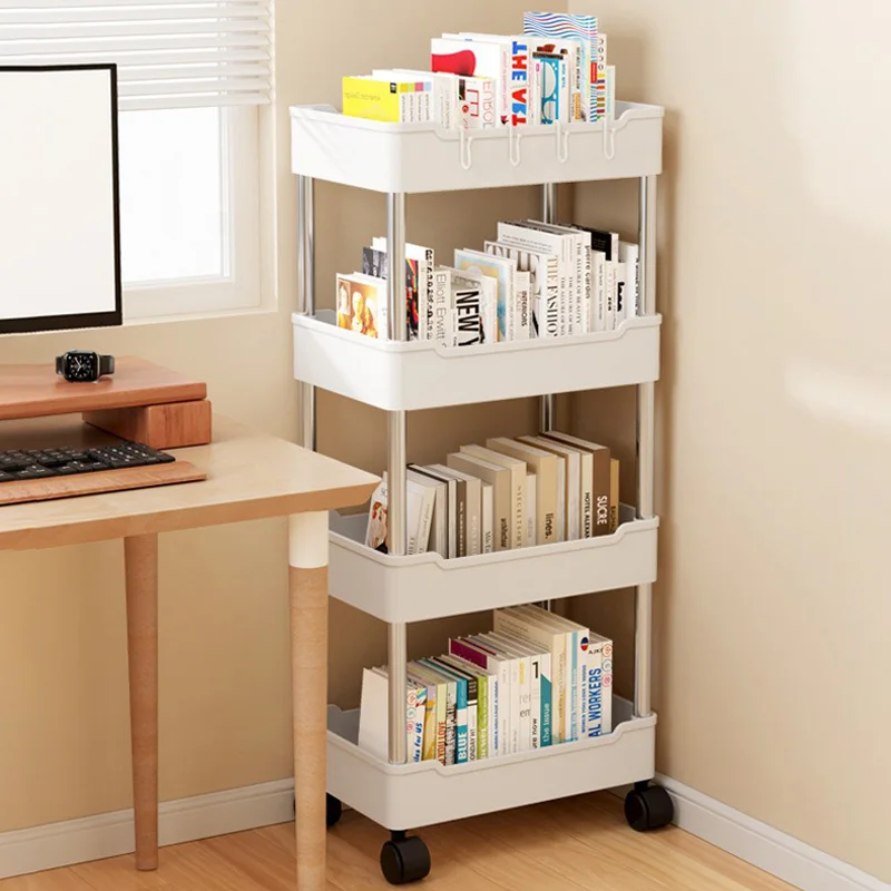 Kitchen Organizers and Storage Rack Mobile Trolley Organizer Rolling Cart With Wheels Bookshelf for Bedroom Bathroom Home Gap storage rack