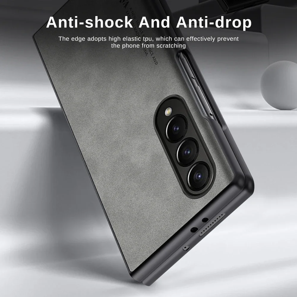 Silicone Shockproof Bumper Sheepskin Leather Phone Case