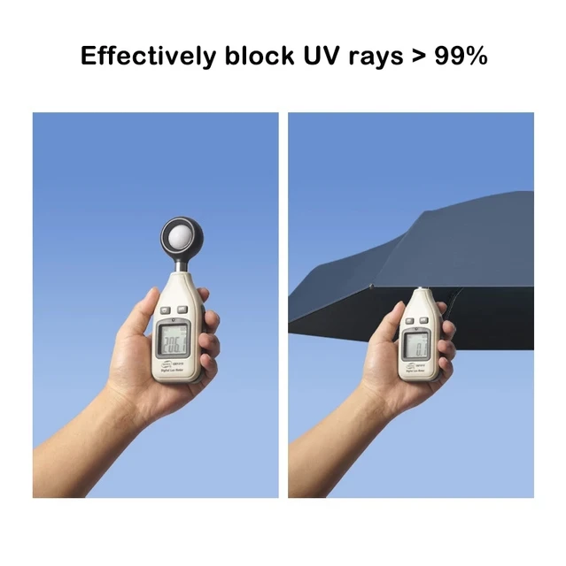 Új Mini Zseb Esernyő Ultra Könnyű 6 Bordák Napernyő Nap Női Férfi Lányok Anti Ultrikus Hordozható Parasol - Image 5