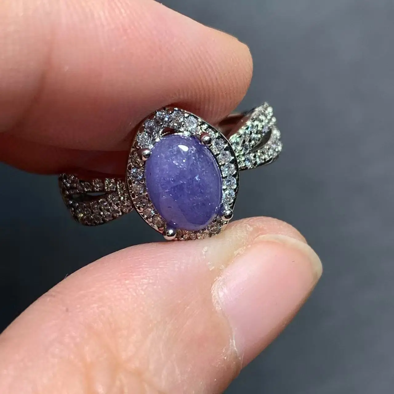 LUXUTY  Natural Tanzanite Ring Female Ring Jewelry for Women Gift Wholesale High Quality Vintage Fine