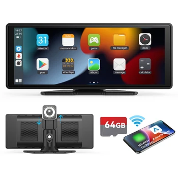 10.26" Portable Wireless CarPlay Stereo 1