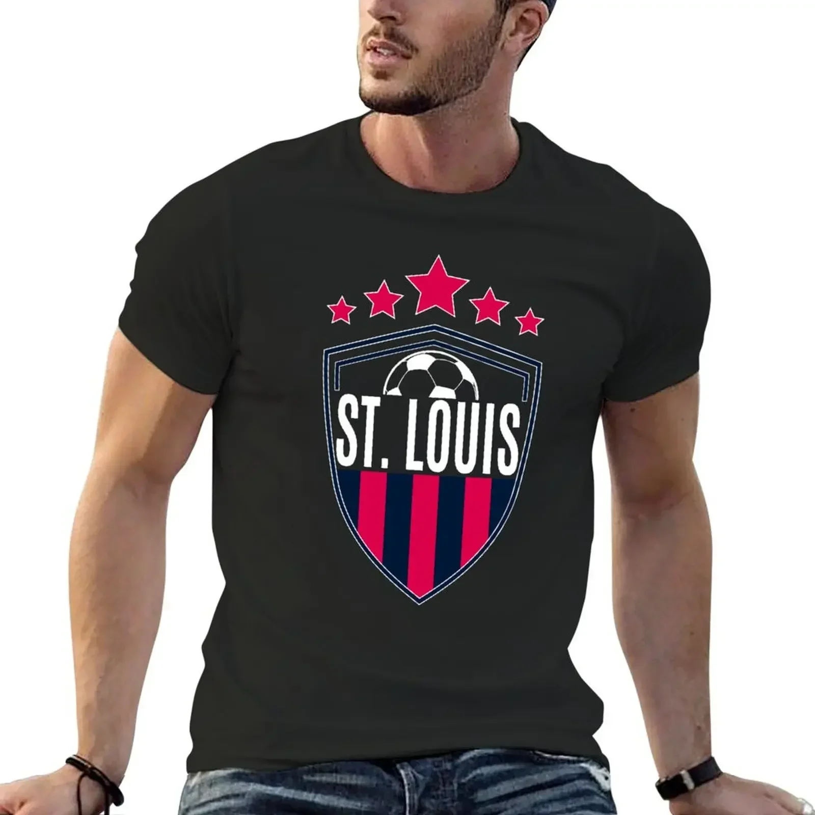 

St. Louis City SC Soccer Jersey T-shirt customizeds graphics Men's cotton t-shirt