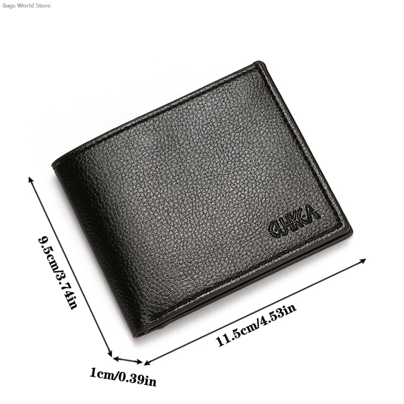PU Leather Business Short Men's Wallet Coin Purse Ticket Holder Multi-functional Wallet Card Holder Imitation Pickup Card