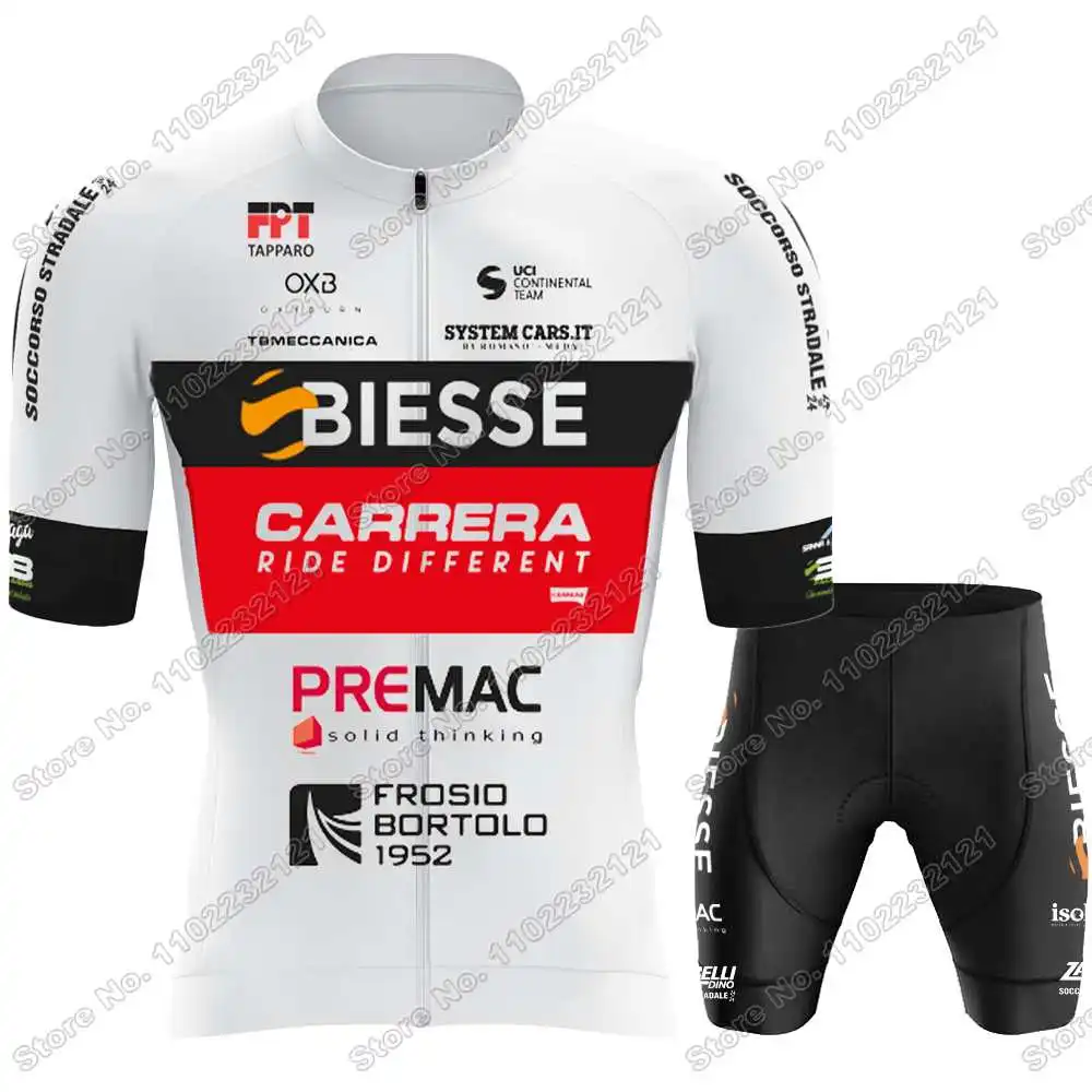 Biesse Team Cycling Jersey Short Sleeve Set Men Cycling Clothing Summer Road Bike Shirt Suit Bicycle Bib Shorts MTB Uniform