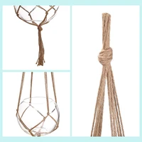 1PC Creative Woven Garden Flowerpot Net Cotton Hemp Rope Hand-Woven Simple Indoor And Outdoor Hanging Wall 5