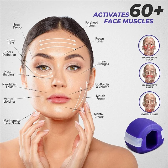 Jawline Exerciseur Facial Mâchoire Muscle Toner Formation Fitness Balle  Anti-âge De Qualité Alimentaire Silice Visage