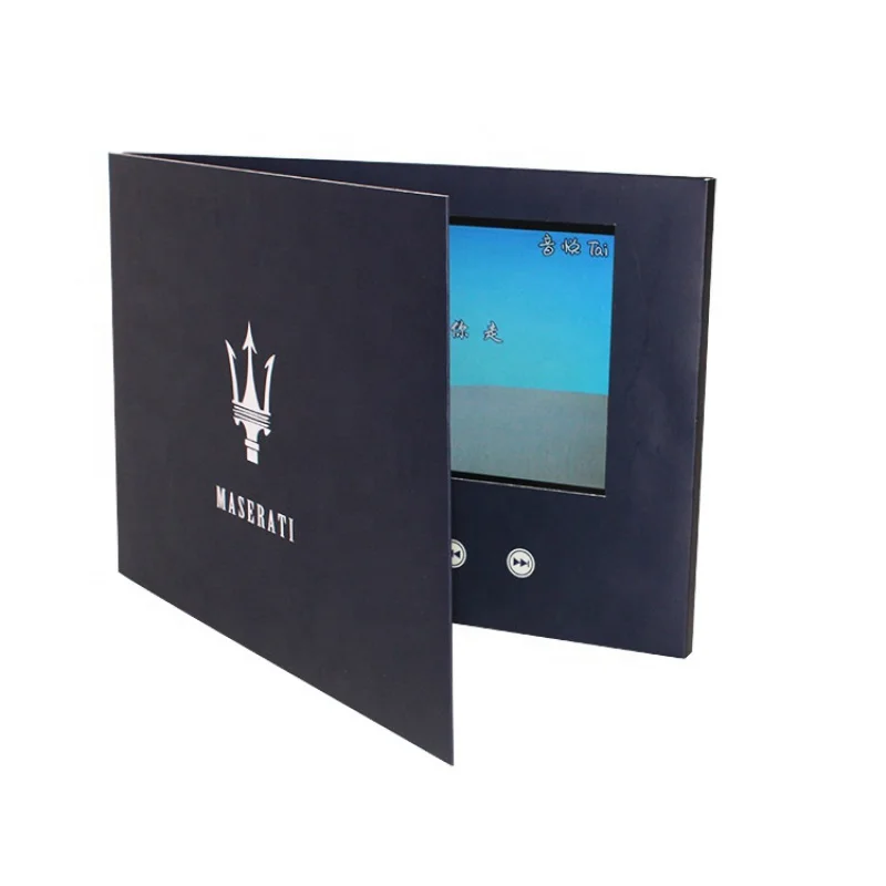 맞춤형 LCD 비디오 메일러 소책자, 엽서 폴더, 디지털 비디오 북, LCD 화면, 인치 LCD 비디오 브로셔 카드, 광고용