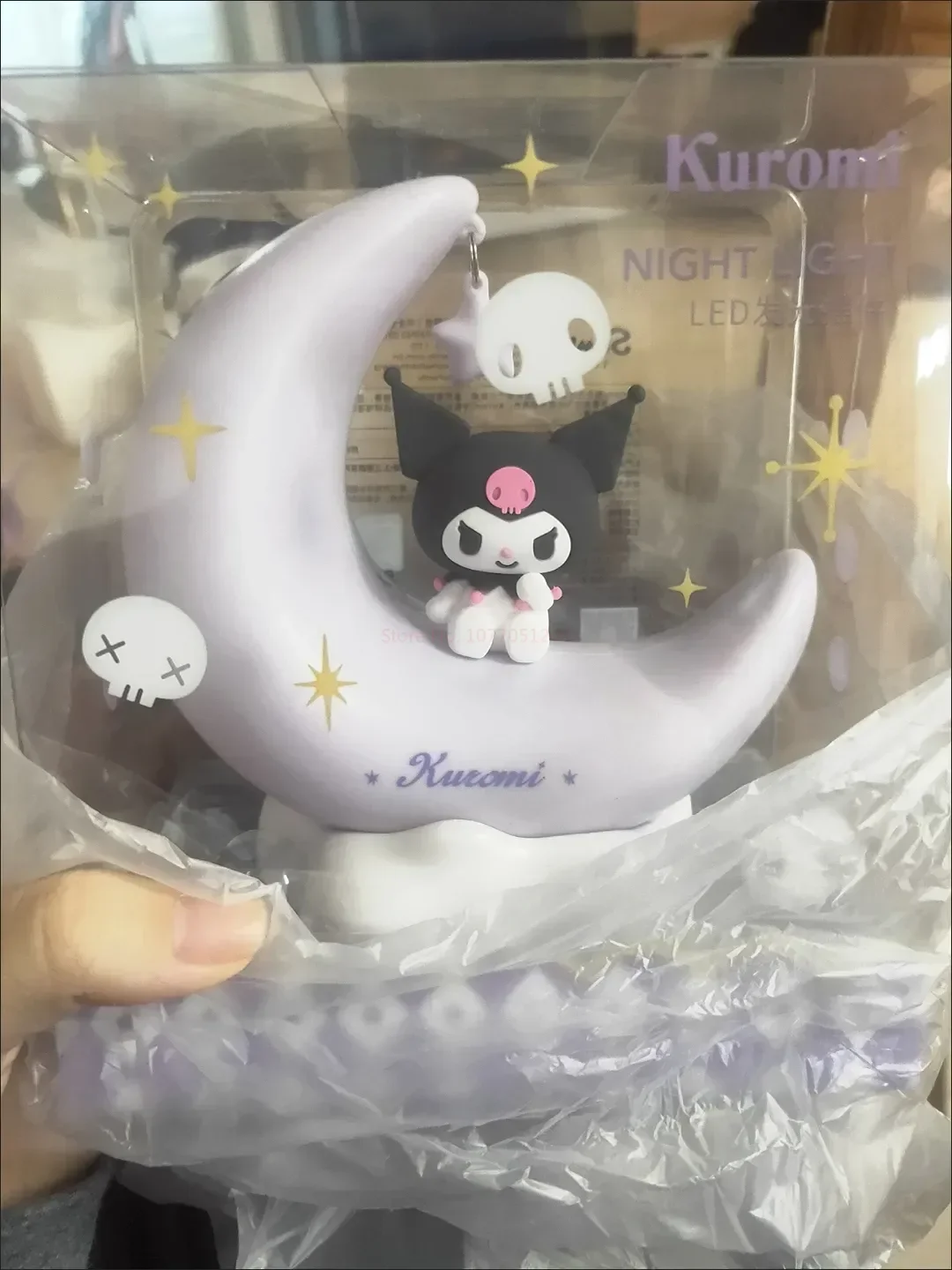 Sb1de537c76684beda6b59cce4ee9fc3ez Sanrio Hello Kitty duży Cinnamoroll wirujący diabelski diabelski młyn pozytywek atmosfera lampka nocna z dużymi uszami psi urodziny