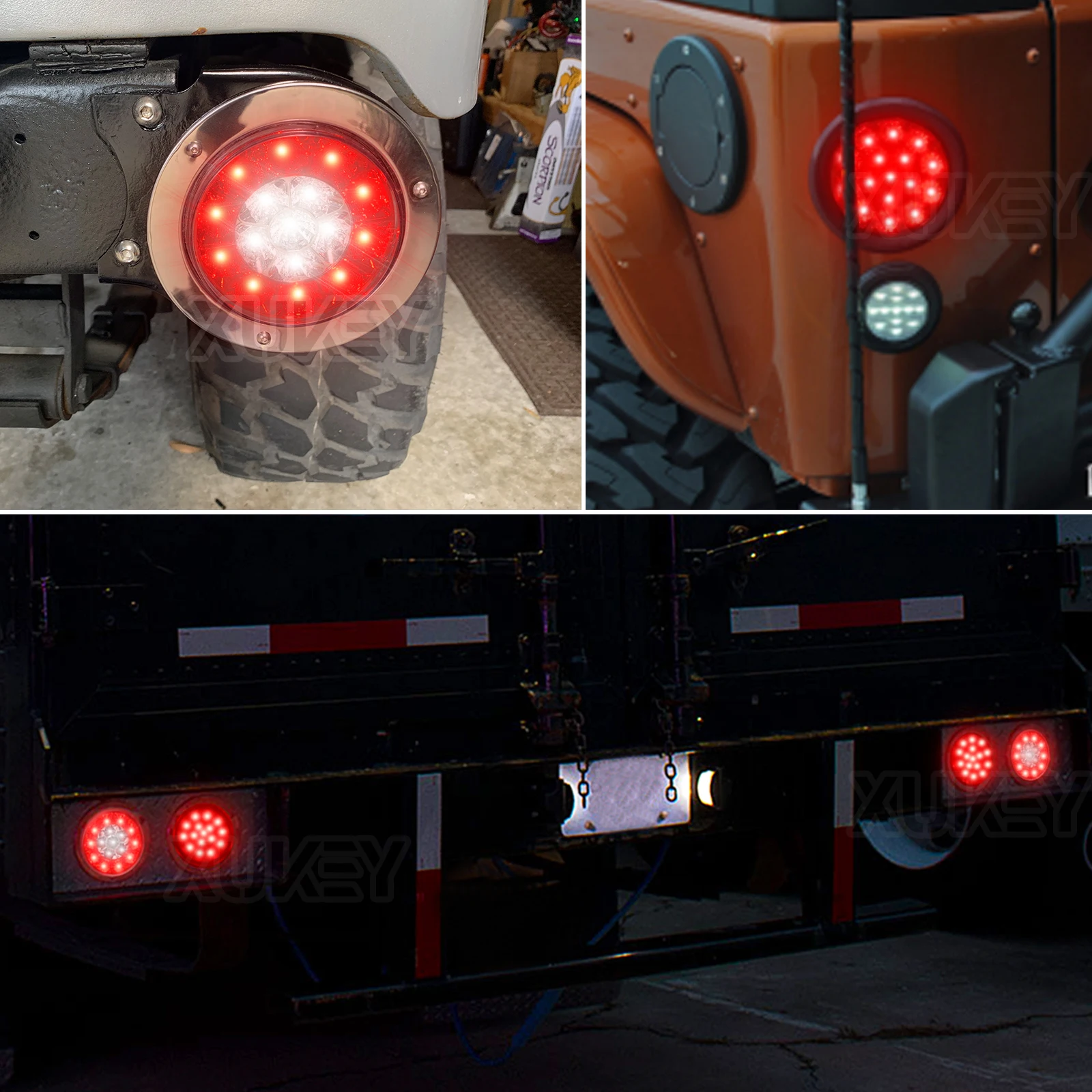 2 X Feux Arrière Remorque Led 12V - 5-In-1 - Feux Stop, Clignotants