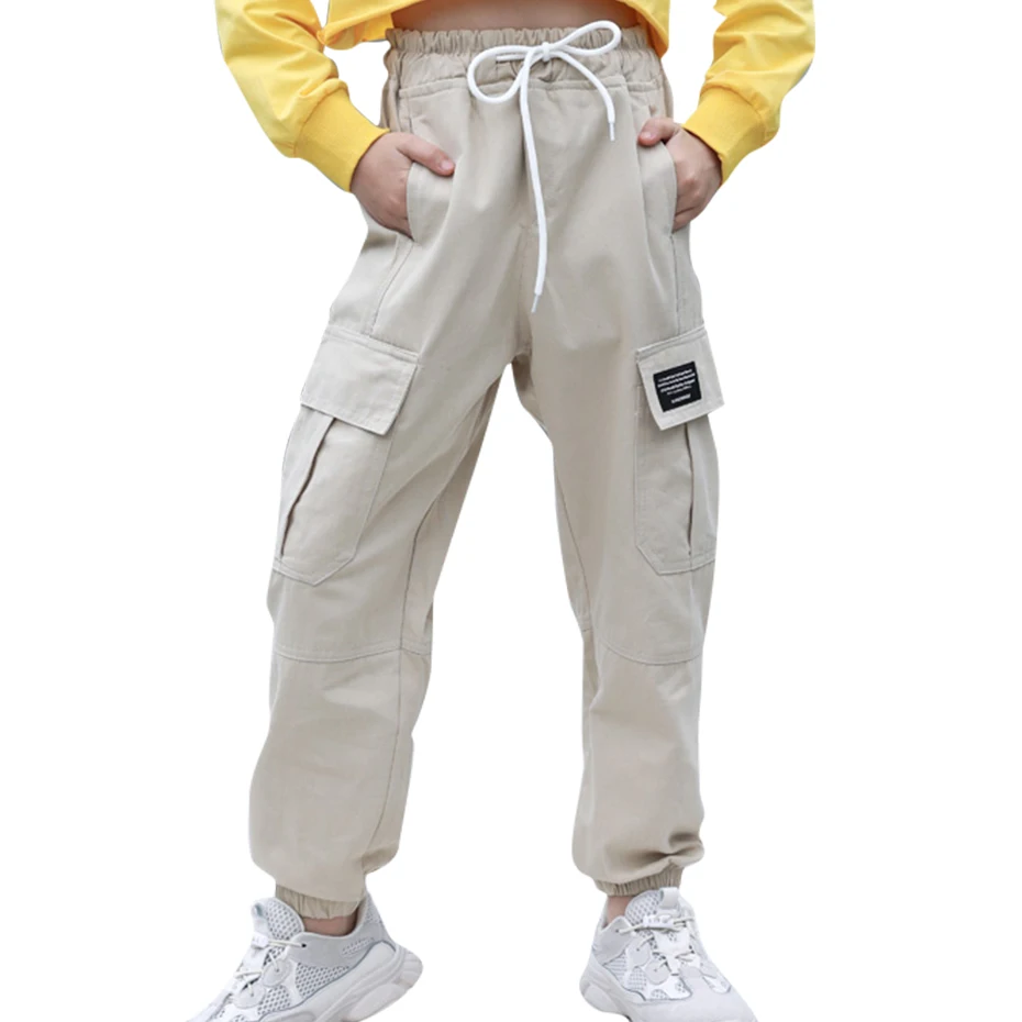 Pants Girls Letter Pattern Cargo Pants Spring Autumn Sport Kids Casual Style Children's Clothes 6 8 10 12 14 Girls Pants Kids Pants Girls Trousers