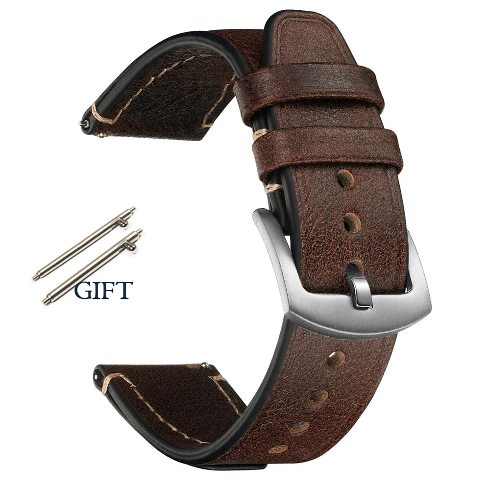 Vintage Genuine Leather Watchband - Unisex Wrist Belt Bracelet