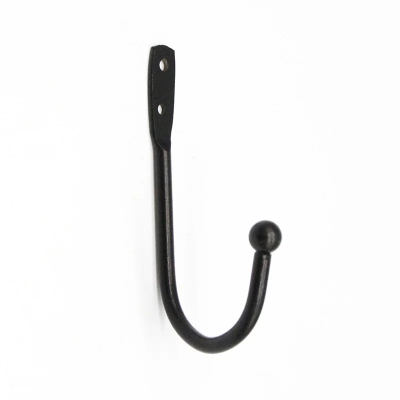 10 Pack Coat Hanger Wall Hooks with Screws Alloy Hanging Single Hook Bathroom Accessories Set Black Color Clothes Door Hooks