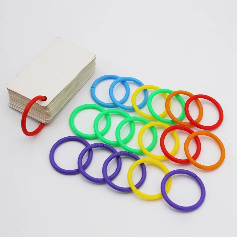 Plastic Ring Binder 15/20/28/32/40mm DIY Albums Circle King Ring Opening Loose-leaf Book Hoops Office Binding Supplies 50 Pcs plastic binding rings,metal ring binder,metal binder ring,book binding supplies