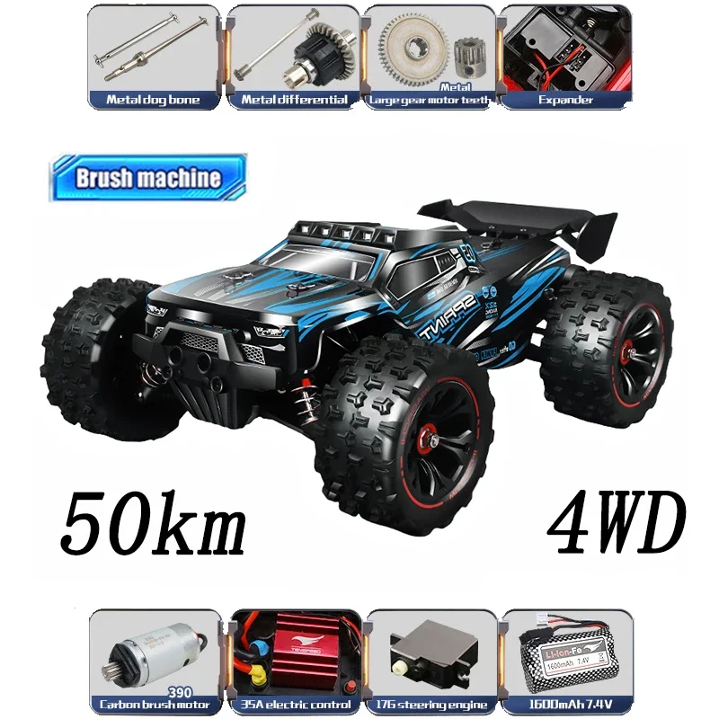 1:14 85KM/H or 50KM/H 4WD RC Car with LED Remote Control