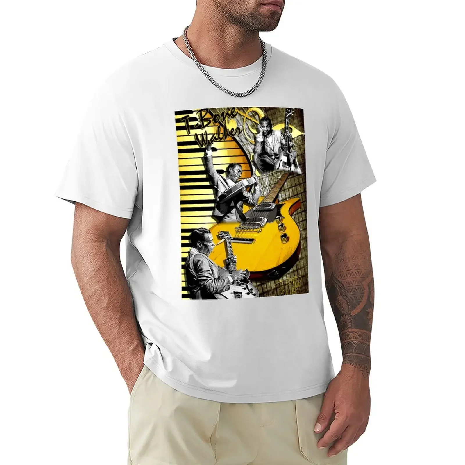 

T-Bone Walker Tribute D-1 Poster T-Shirt quick drying sports fans plain oversized t shirts for men