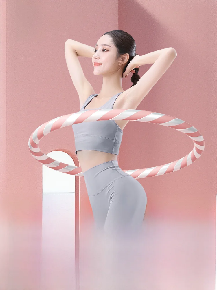 여성용 피트니스 훌라후프 가중 복부 슬리밍 허리 트리머 운동기구 하드 플라스틱 뱃살 연소 도구
