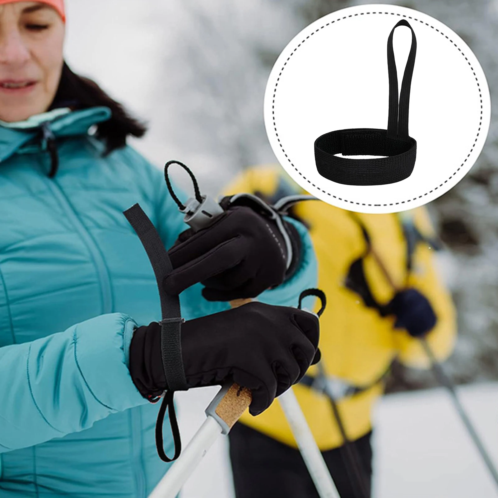 4pcs Skiing Sport Glove Safety Strap Elastic Wrist Leash Glove Strap For Ski Snowboarding Outdoor Mountaineering Accessories 4