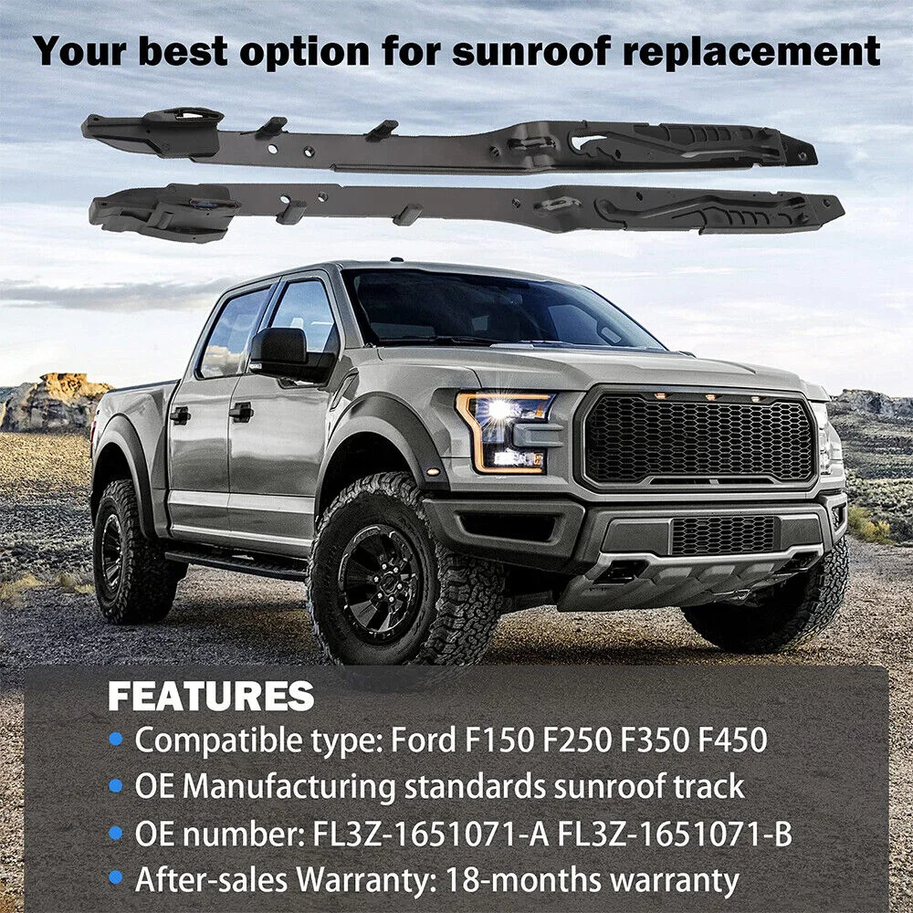 مجموعة مسار فتحة السقف ، ملحقات السيارة الأمريكية ، إصلاح Ford-، F150-من F250 ، F350 ، F450