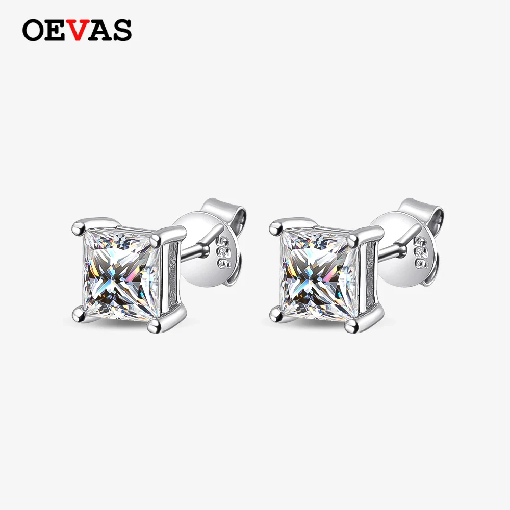 

OEVAS Real 1 Carat D Color Moissanite Stud Earrings For Women Top Quality 100% 925 Sterling Silver Sparkling Wedding Jewelry Hot