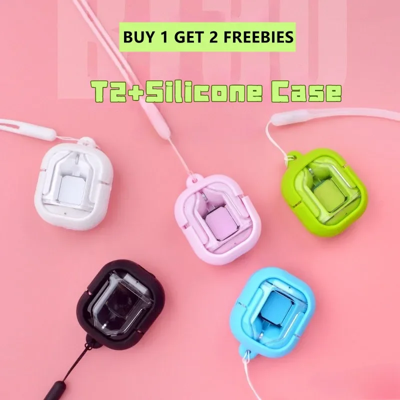 T2 TWS Bluetooth Earbuds Wireless 5.0 Sport Gaming Headsets Noise Reduction Earphone Mic Headphones with LED Display Earphones