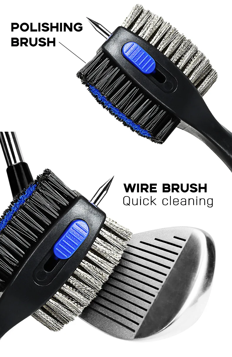 PGM Golf Club Brush Golf Groove Cleaning Brush 2 Sided Golf Putter Wedge Ball Groove Cleaner Kit Cleaning Tool Gof Accessories