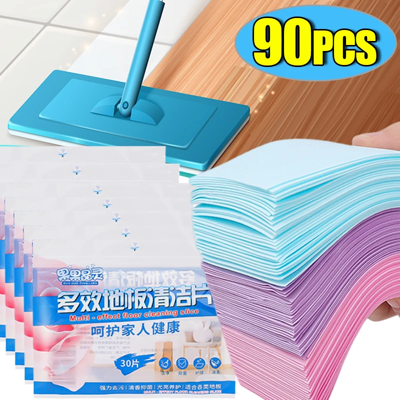 30/90 шт., листы для очистки пола, водорастворимые