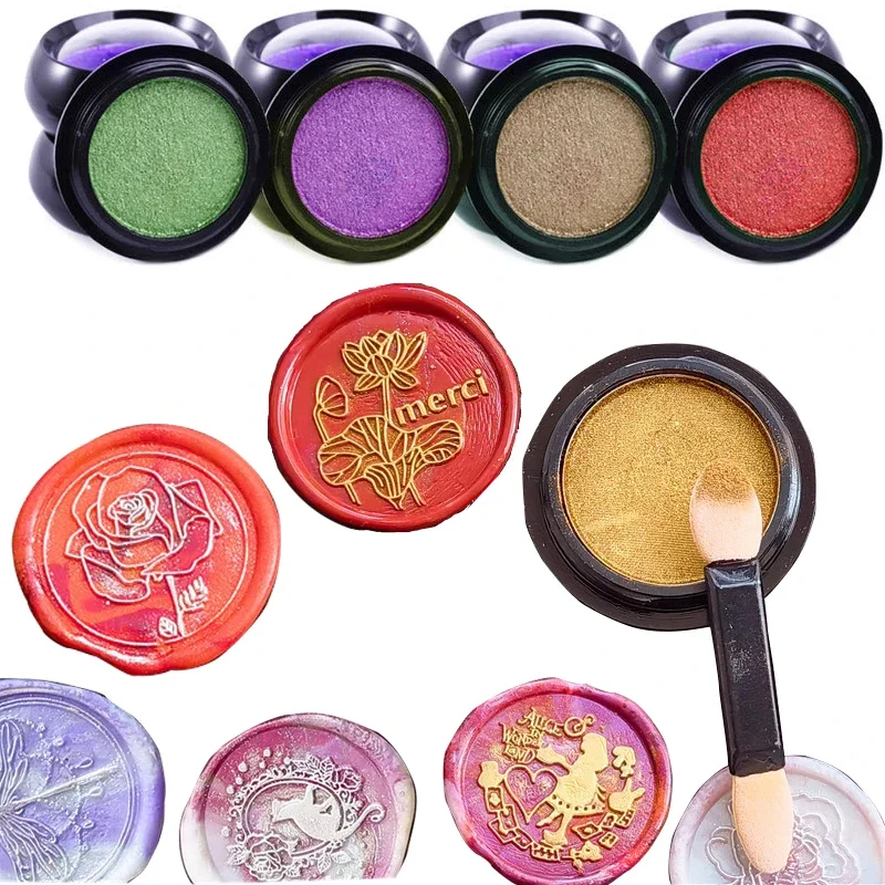 Sealing Wax Stamp Coloring Powder Pearl Powder DIY Wedding Invitation Envelope Card Making Scrapbook Decor Sealing Wax Coloring
