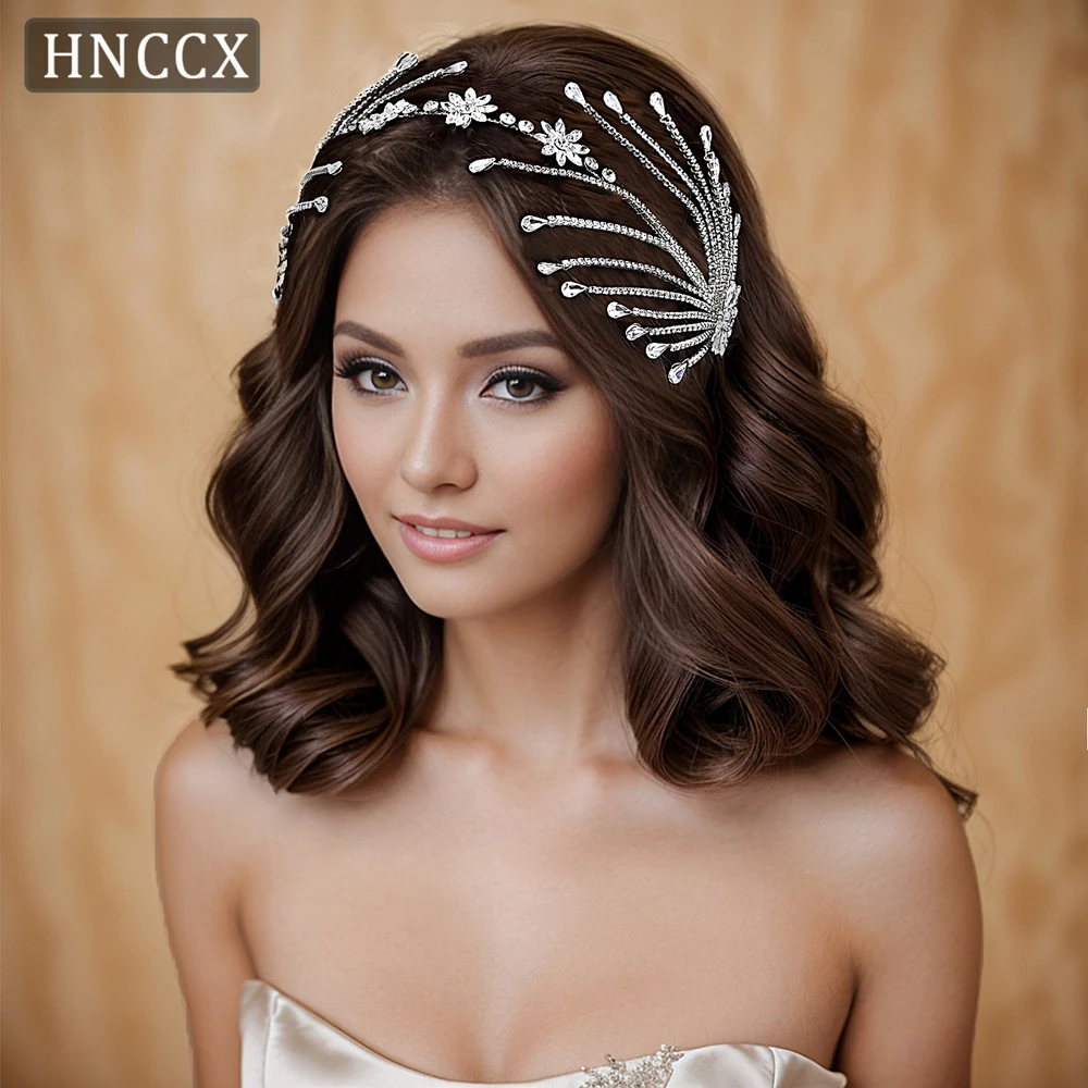 

HNCCX Princess Pageant Headpiece Crystal Branch Bridal Headband Wedding Hair Accessories Tiara Bridesmaids Gift Headdress CP476