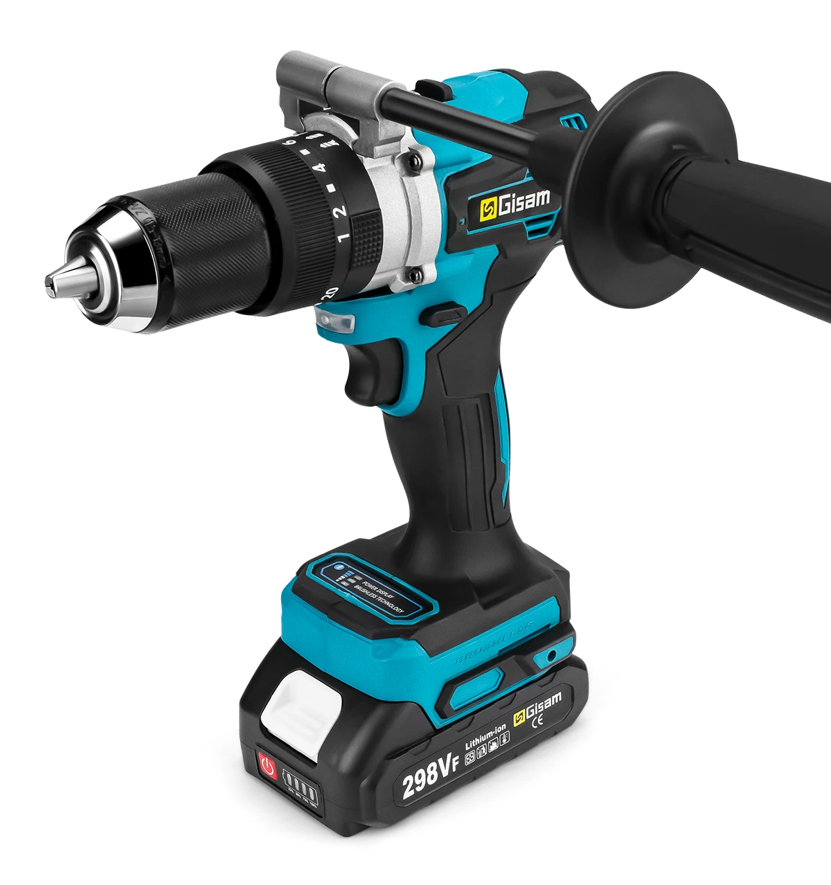 Powerful Electric Impact Drill Screwdriver 13mm Chuck Brushless Battery Impact H